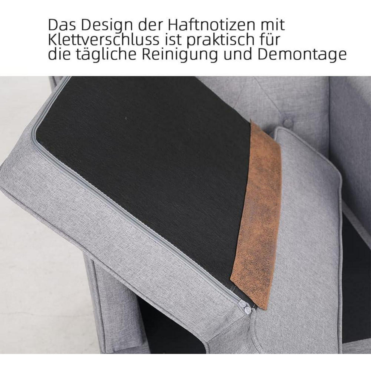 Mingone Ohrensessel Leinen – Bequemer Loungesessel für Wohnzimmer