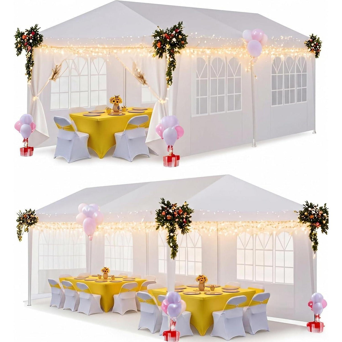 3x6m Faltpavillon mit Seitenwänden – Wasserdicht & Stabil für Events