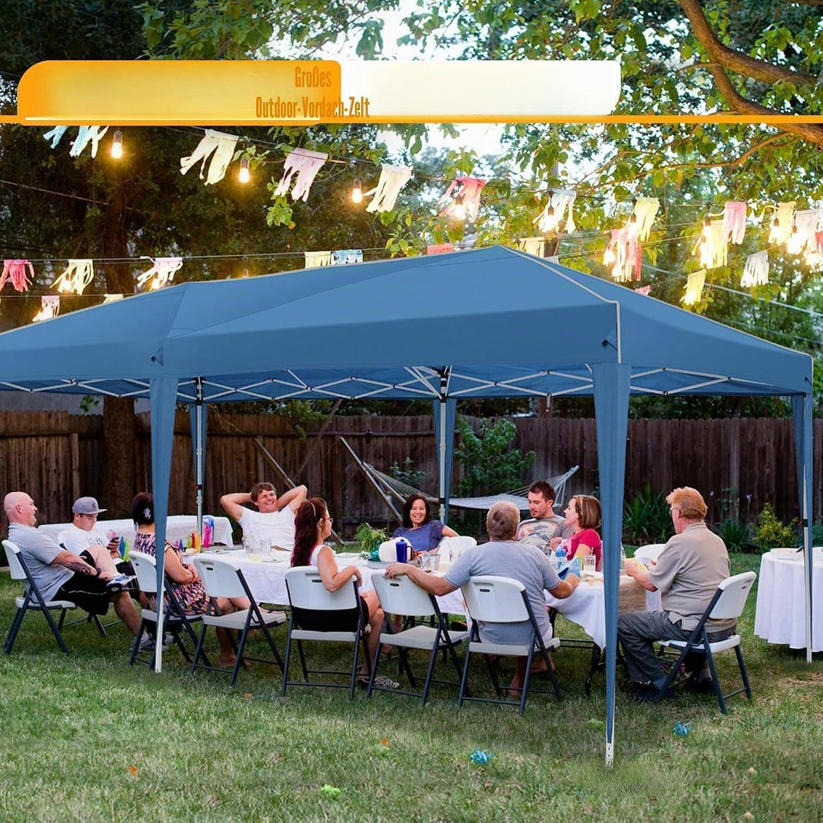 3x6m Faltpavillon mit Seitenwänden – Wasserdicht & Stabil für Events