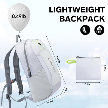 Faltbarer Rucksack 25L Wasserdicht Weiß Unisex Tagesrucksack