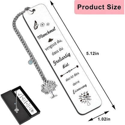 Metall Lesezeichen Lebensbaum | Inspirierendes Geschenk für Frauen