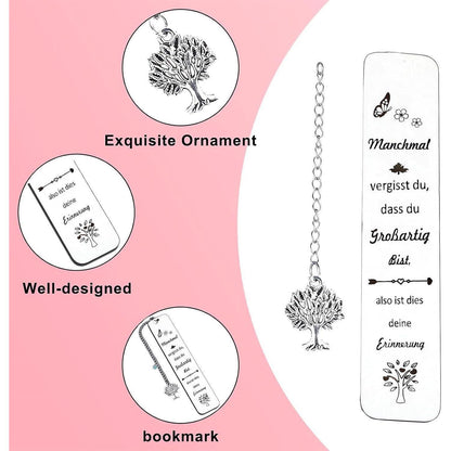 Metall Lesezeichen Lebensbaum | Inspirierendes Geschenk für Frauen