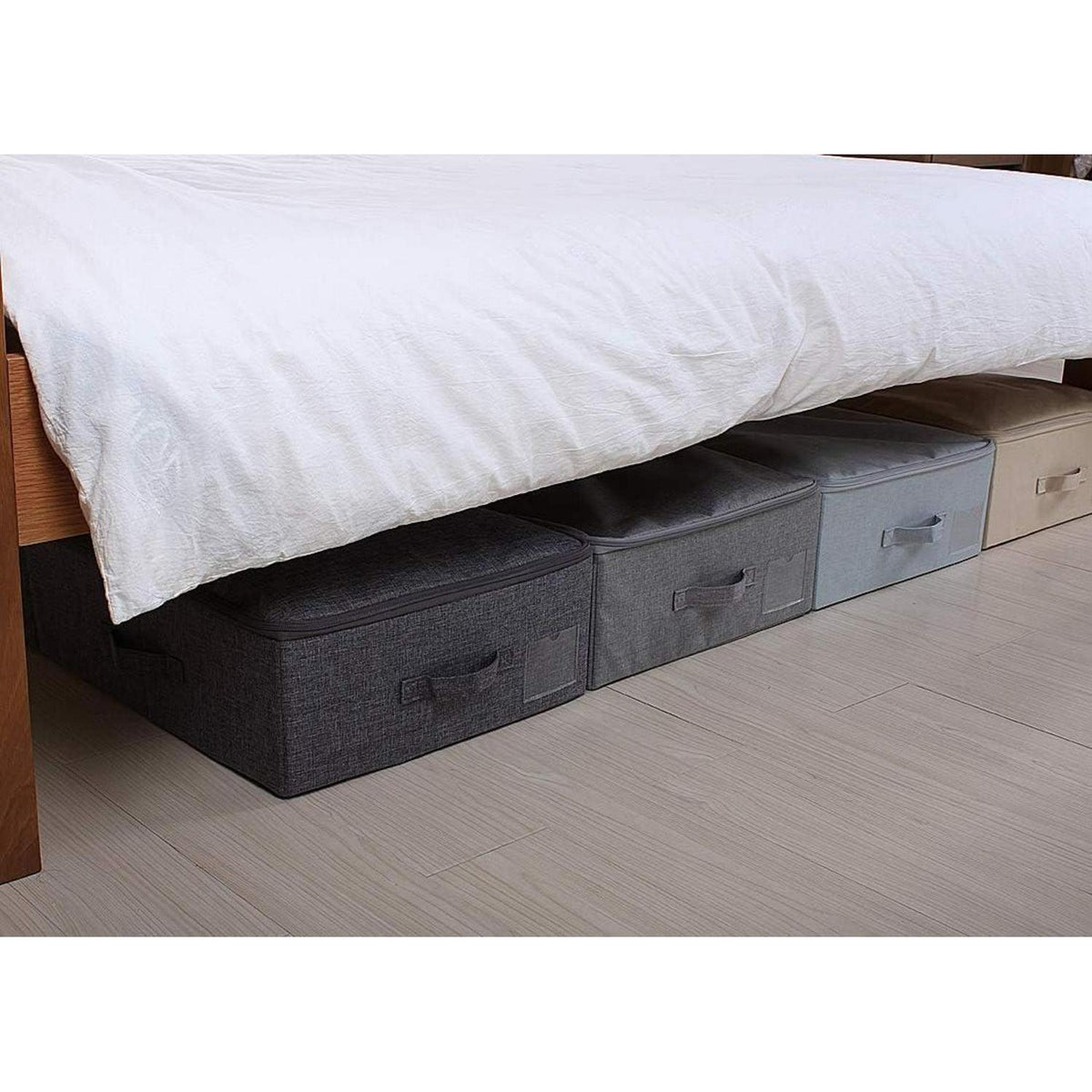 2er-Pack Unterbett-Aufbewahrungsboxen, Dunkelgrau