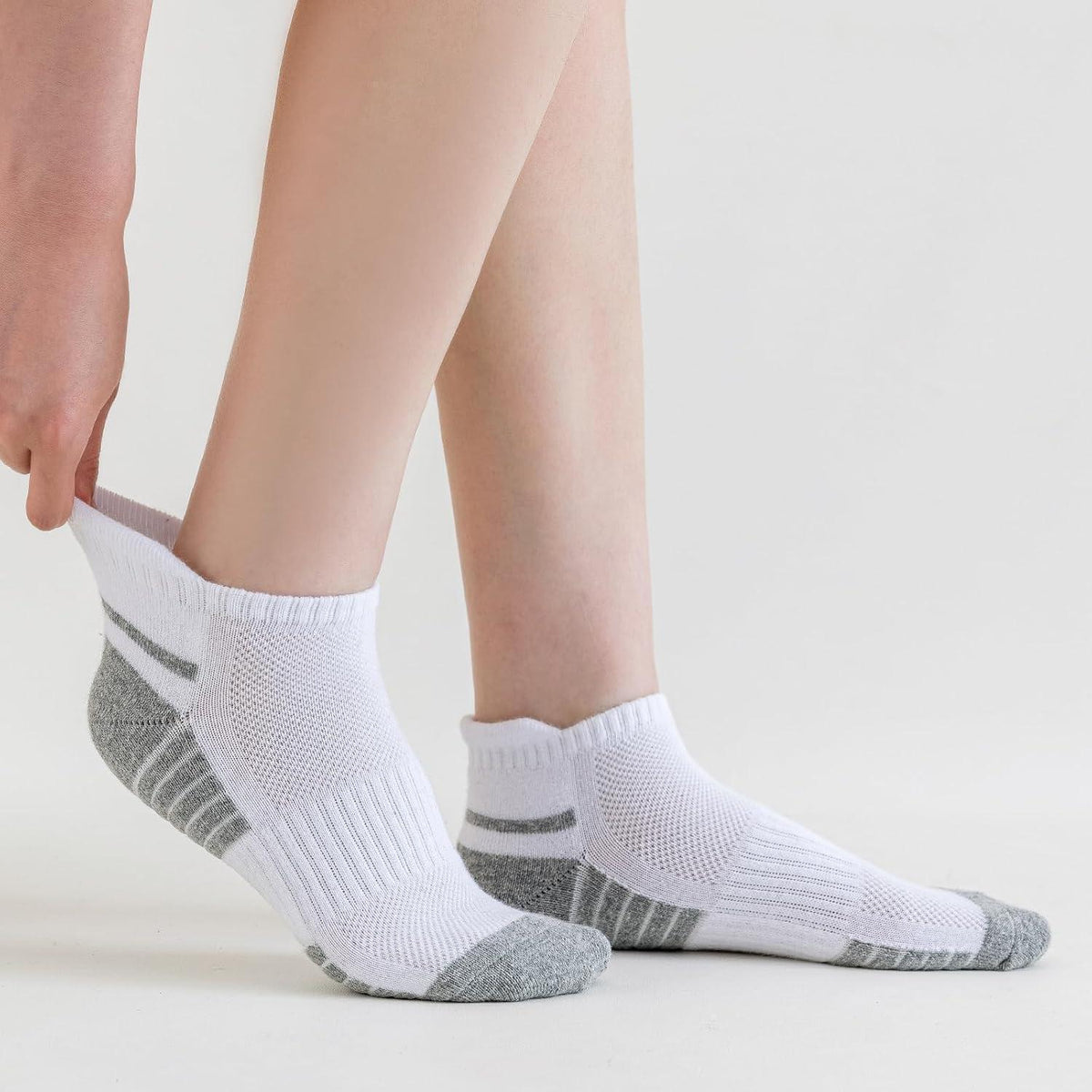 Gepolsterte Sportsocken Herren Damen 6er Pack Schwarz & Weiß 35-50