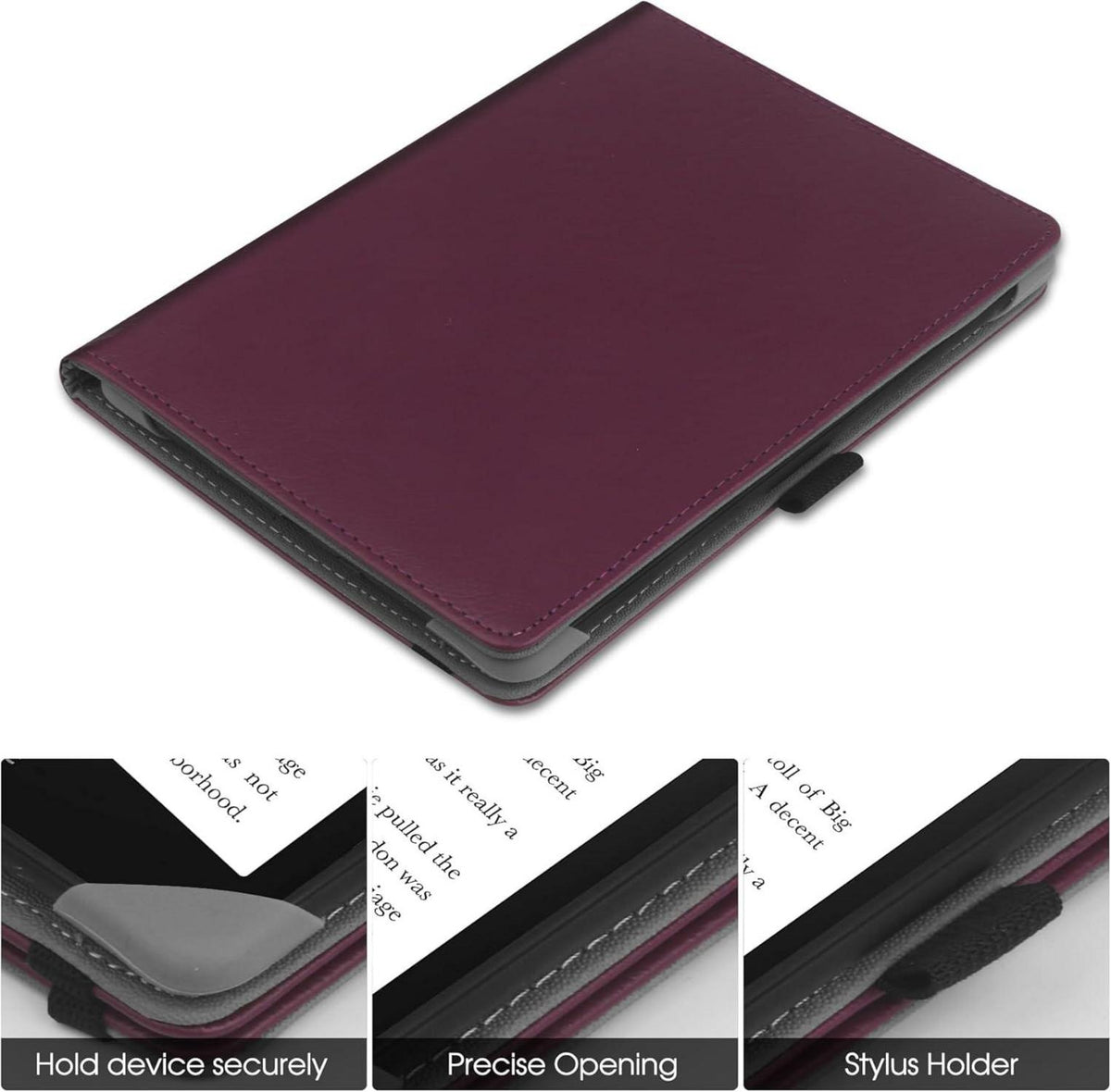 Universal Ständer Hülle für 6-6.8 Zoll eReader PU Leder Handschlaufe