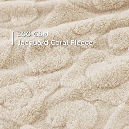 BEDSURE Waschbare Hundedecke Coral Fleece Cremeweiß 203x152cm