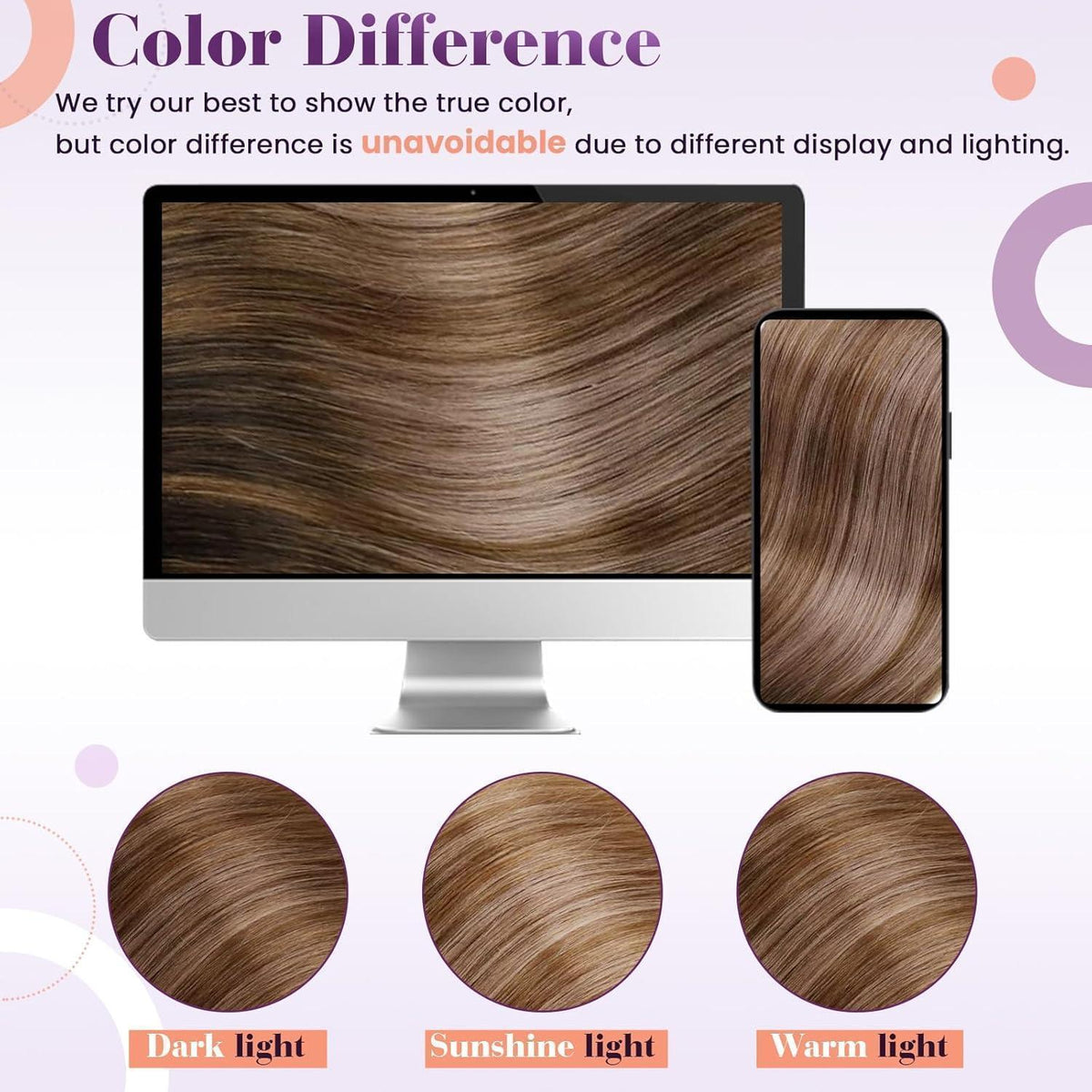 Echthaar-Draht Extensions Braun Blond Ombre 50cm 100g
