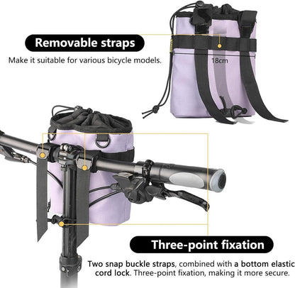 BAIGIO Fahrrad Lenkertasche 3.5L Vorne Umhängetasche Lila