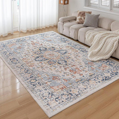 Waschbarer Vintage Teppich Groß Orient 160x230CM Mehrfarbig