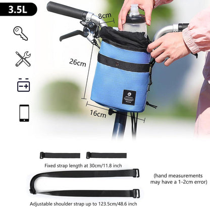 Fahrrad Lenkertasche 3.5L Multifunktional Blau Damen Herren