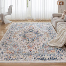 Waschbarer Teppich Vintage Kurzflor 80x150CM Mehrfarbig
