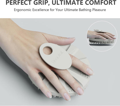BEAUTAIL Silikon Körperbürste für Empfindliche Haut und Peeling, Rutschfester Griff