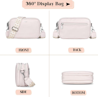Damen Umhängetasche PU Leder Schultertasche mit verstellbarem Gurt