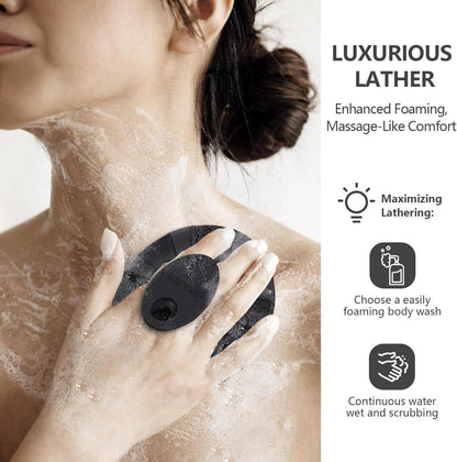 Silikon Körperbürste 2 Stück Peeling Duschbürste Schwarz