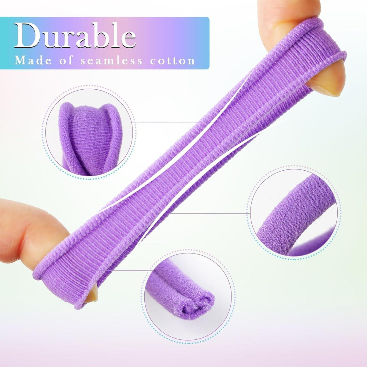 30er Pack Bunte Baumwolle Haargummis für Damen - Ohne Metall - 4 cm, 6 Farben