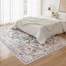 Waschbarer Vintage Teppich 120x170CM Beige Wohnzimmer