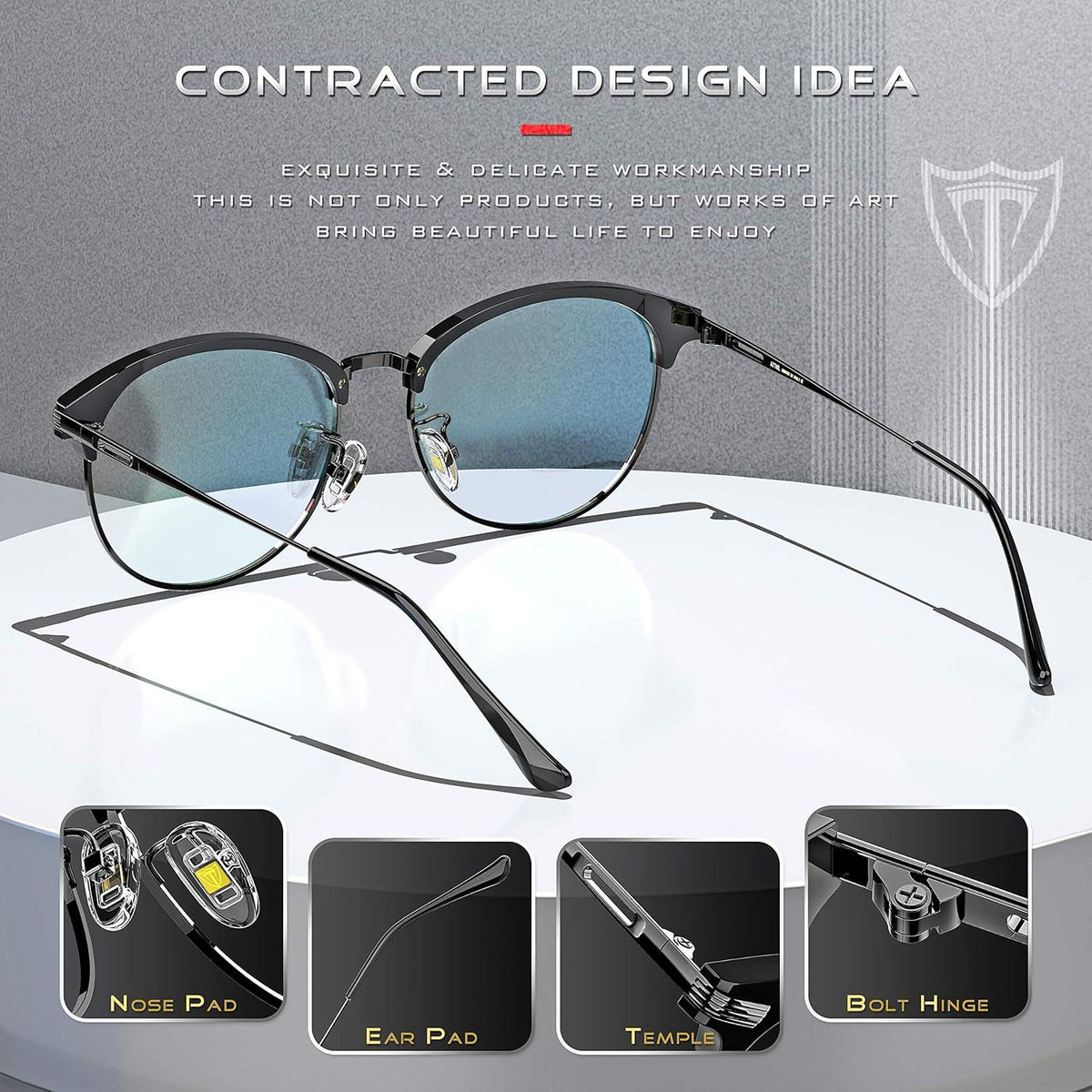 ATTCL Blaulichtfilter Computer Gaming Brille UV-Blocker für Herren Damen