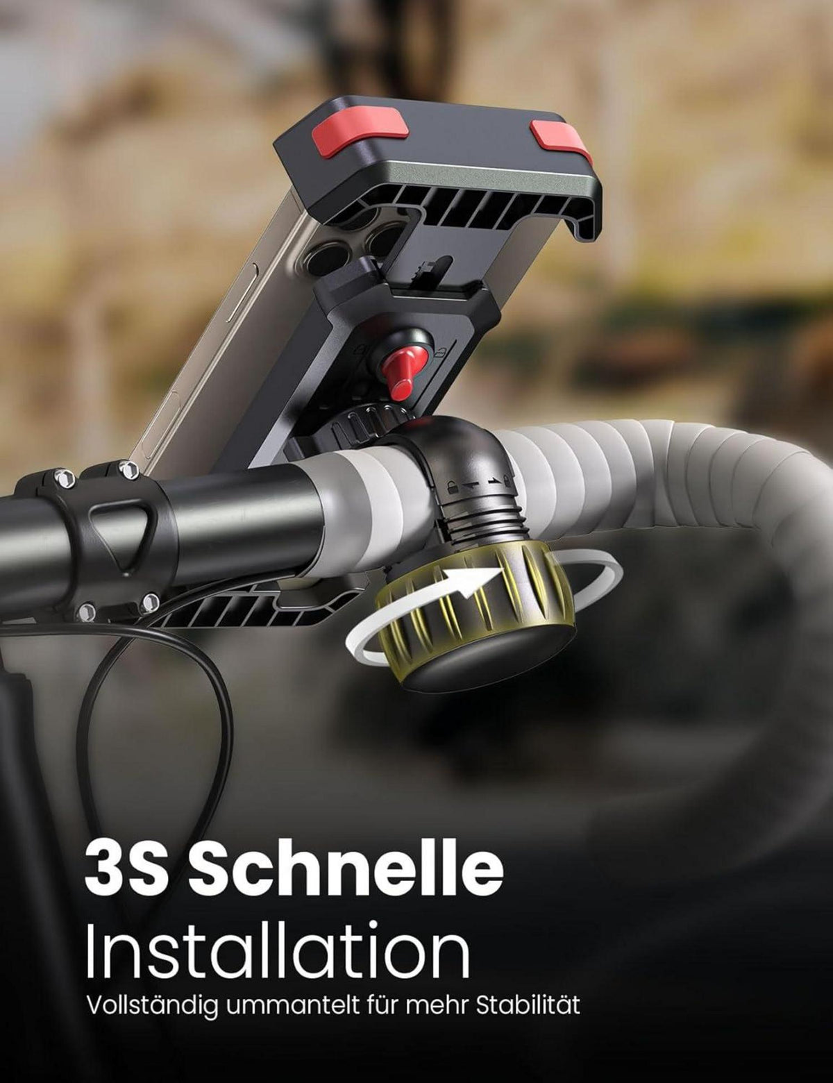 Fahrrad Handyhalterung 2024 verbessert 3S Installation