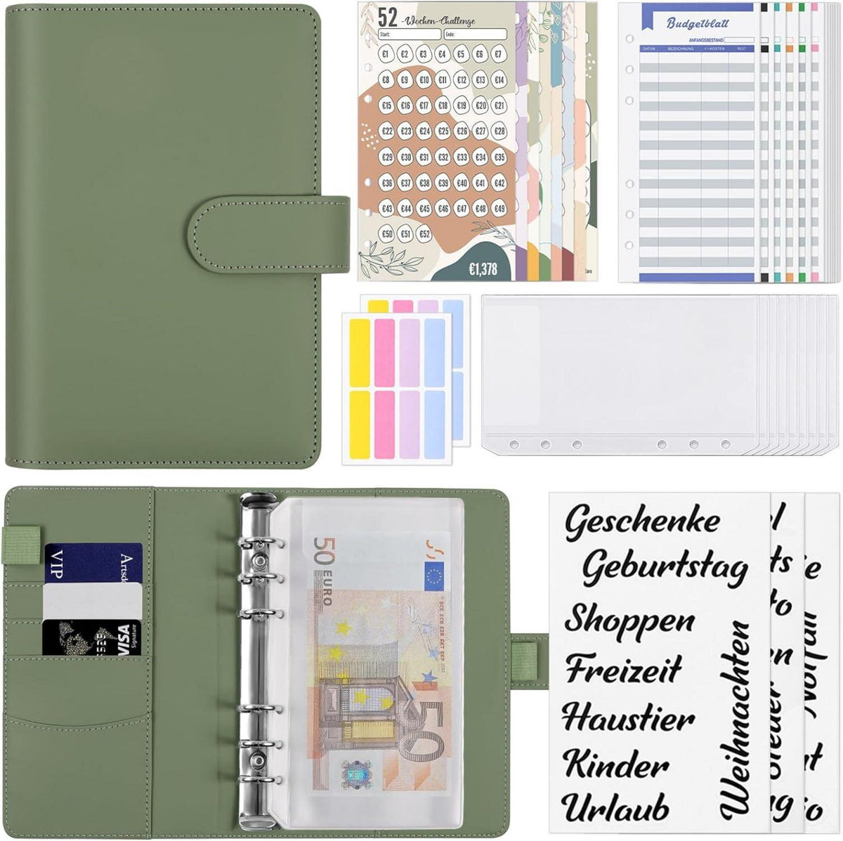 Budget Planner Deutsch A6 Sparchallenge Budgetbinder 8 Sparchallenges
