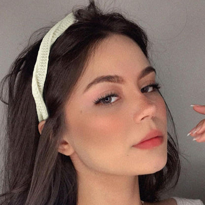 4er Set geflochtene Stirnbänder Damen Mädchen Haarband einfarbig