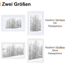 Bilderrahmen 15x20 cm 3er Set Weiß Holzrahmen Acrylglas