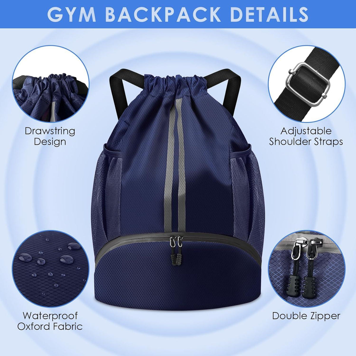 Turnbeutel Fußballtasche Rucksack Kordelzug Gym Sporttasche Kinder