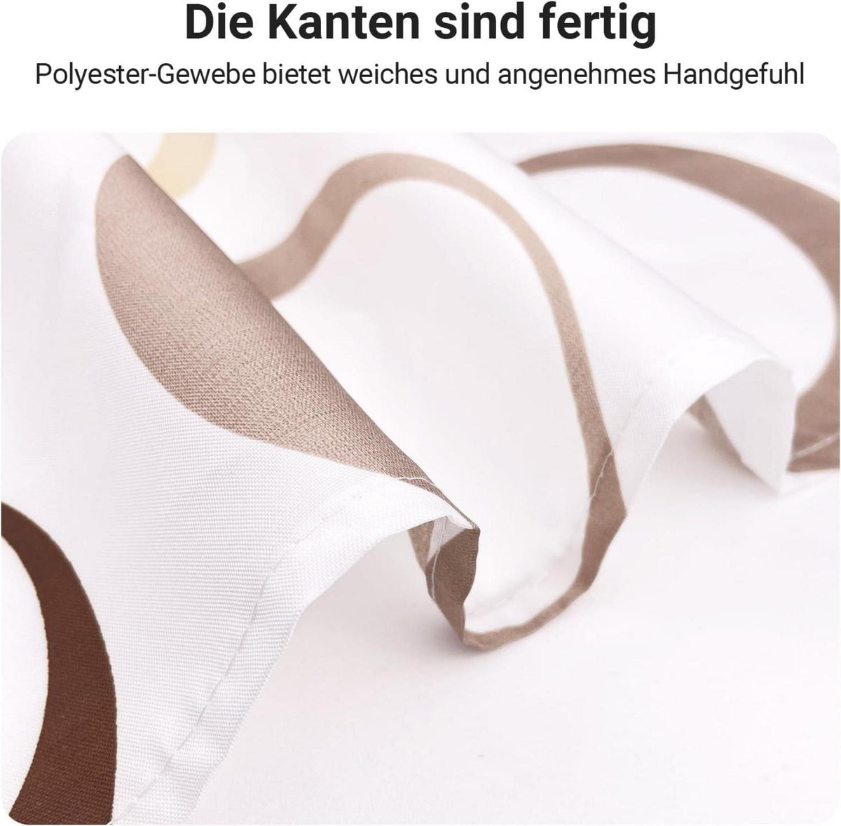 Duschvorhang Kamelfarbe Kreis 280x200cm Antischimmel Wasserdicht Polyester
