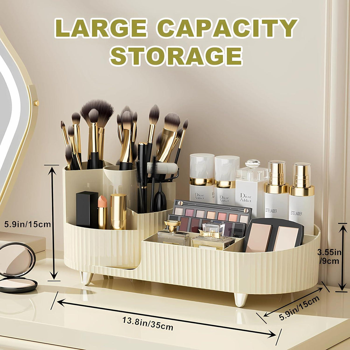Make up Organizer Drehbar 360° - Kosmetik Aufbewahrung Bad