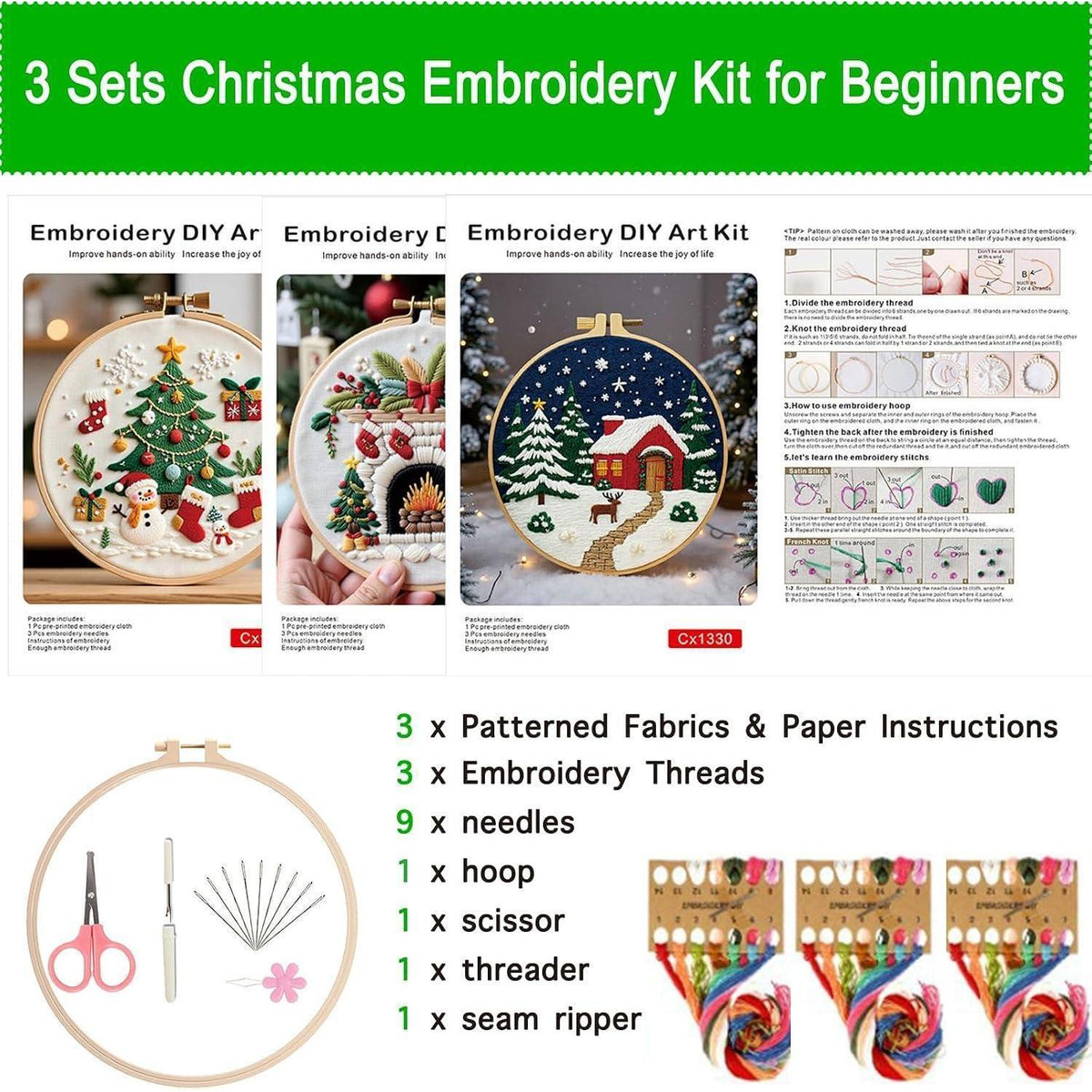 Stickset Kissenbezug DIY – Kreatives Handarbeitsprojekt