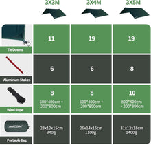 JAICOM Camping Tarp Wasserdicht 3x4M UV-Schutz & Regenschutz