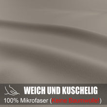 Soifox Bettwäsche 200x200 Taupe Mikrofaser bügelfrei