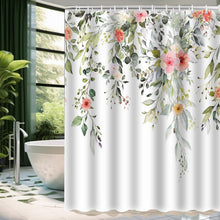 Duschvorhang Antischimmel Wasserabweisend Rote Blume 240x200cm
