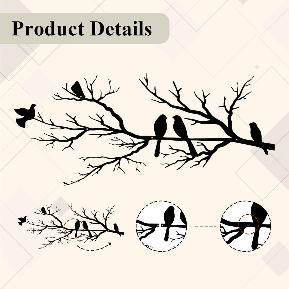 Metall Vogel Wanddekoration AST Silhouette Außenbereich Garten Balkon neu
