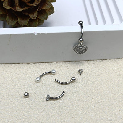 Curved Barbell Piercing Augenbrauen Lippe Helix Rook Daith 8mm Chirurgenstahl 1,2mm