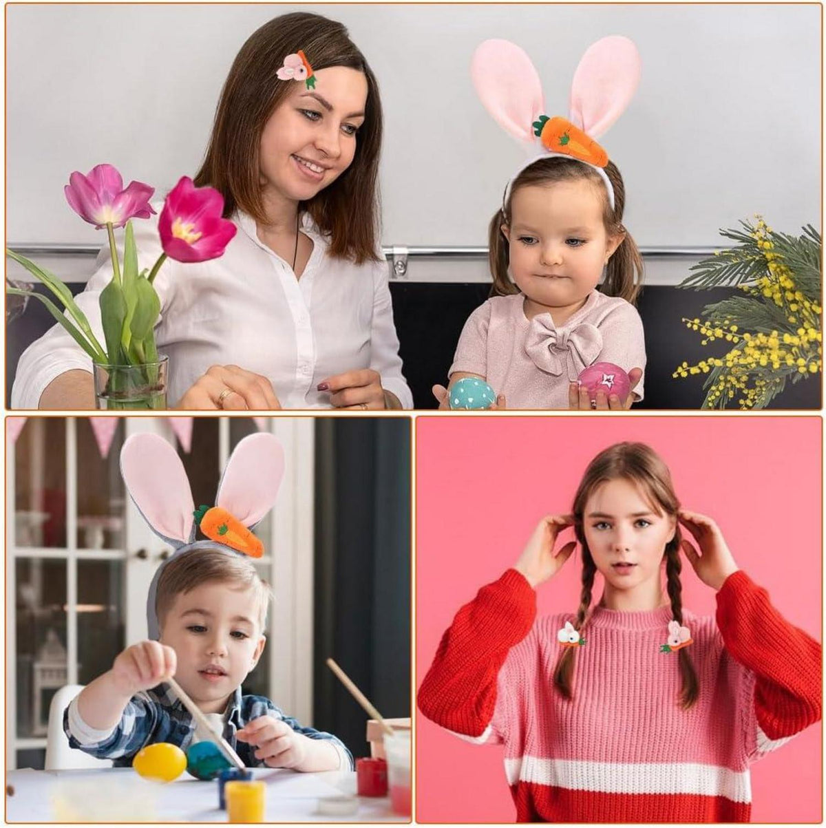 Ostern Hasenohren Haarreif Bunny Karotte Kostüm Zubehör Kinder Erwachsene
