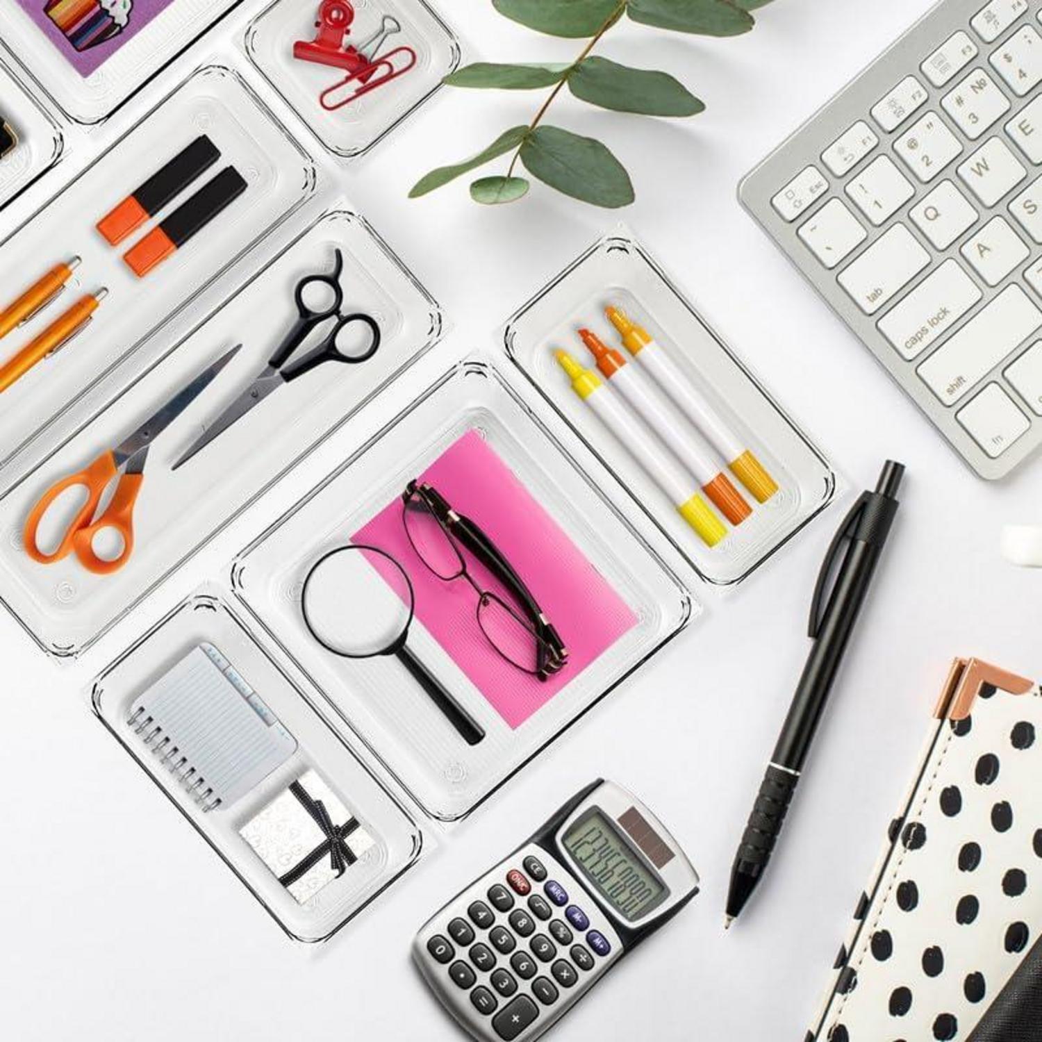 Acryl Schubladen Organizer Set 4 Stück Anti-Rutsch Vielseitige Aufbewahrung