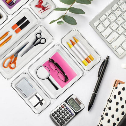 Acryl Schubladen Organizer Set 4 Stück Anti-Rutsch Vielseitige Aufbewahrung