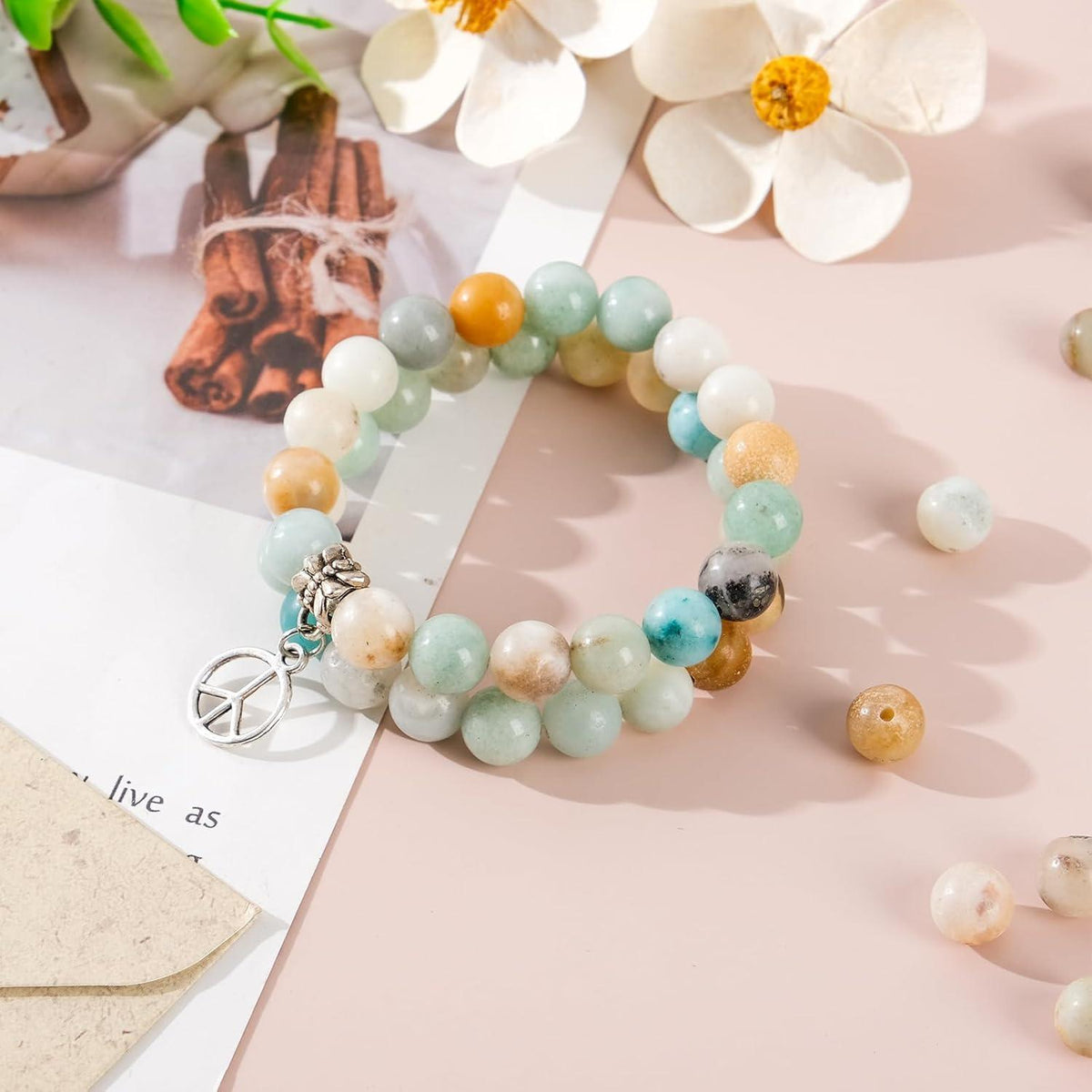8mm Amazonit Perlen Naturstein für Schmuck DIY