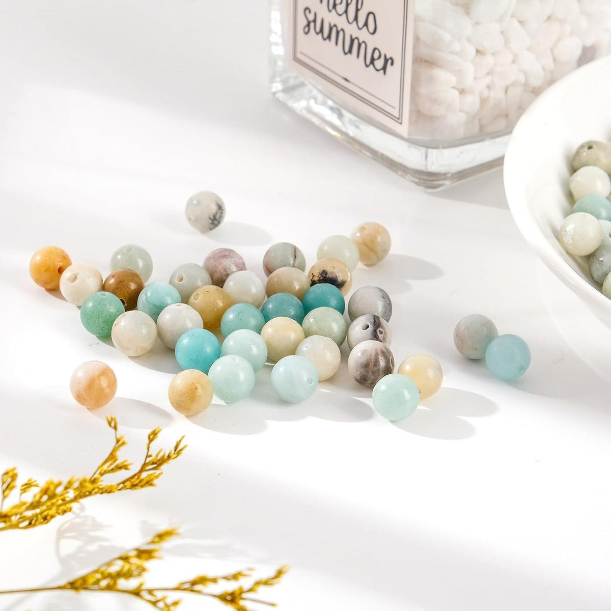 8mm Amazonit Perlen Naturstein für Schmuck DIY