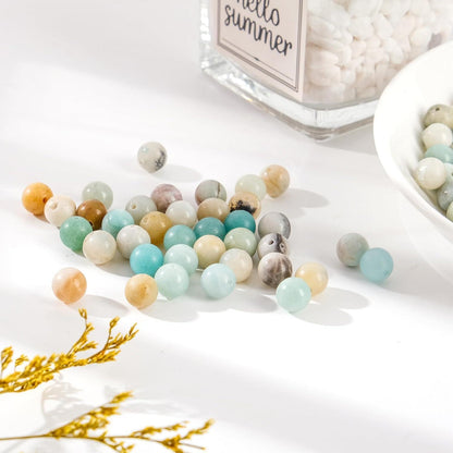 8mm Amazonit Perlen Naturstein für Schmuck DIY