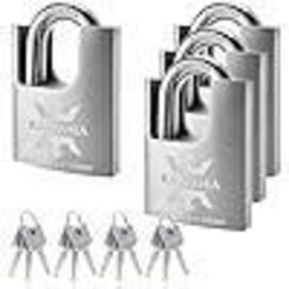 Edelstahl Vorhängeschloss 60mm - 4er Pack, Gleichschließend