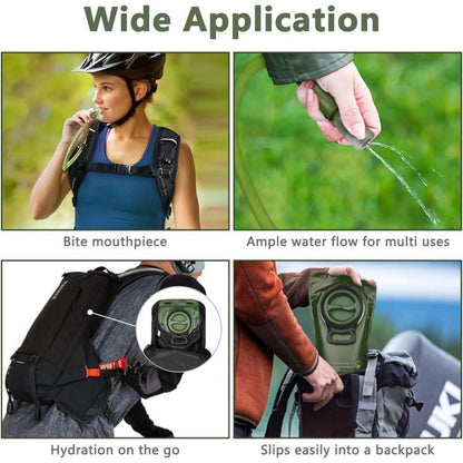 Trinkblase 2L für Rucksack, BPA-frei, auslaufsicher, Grün