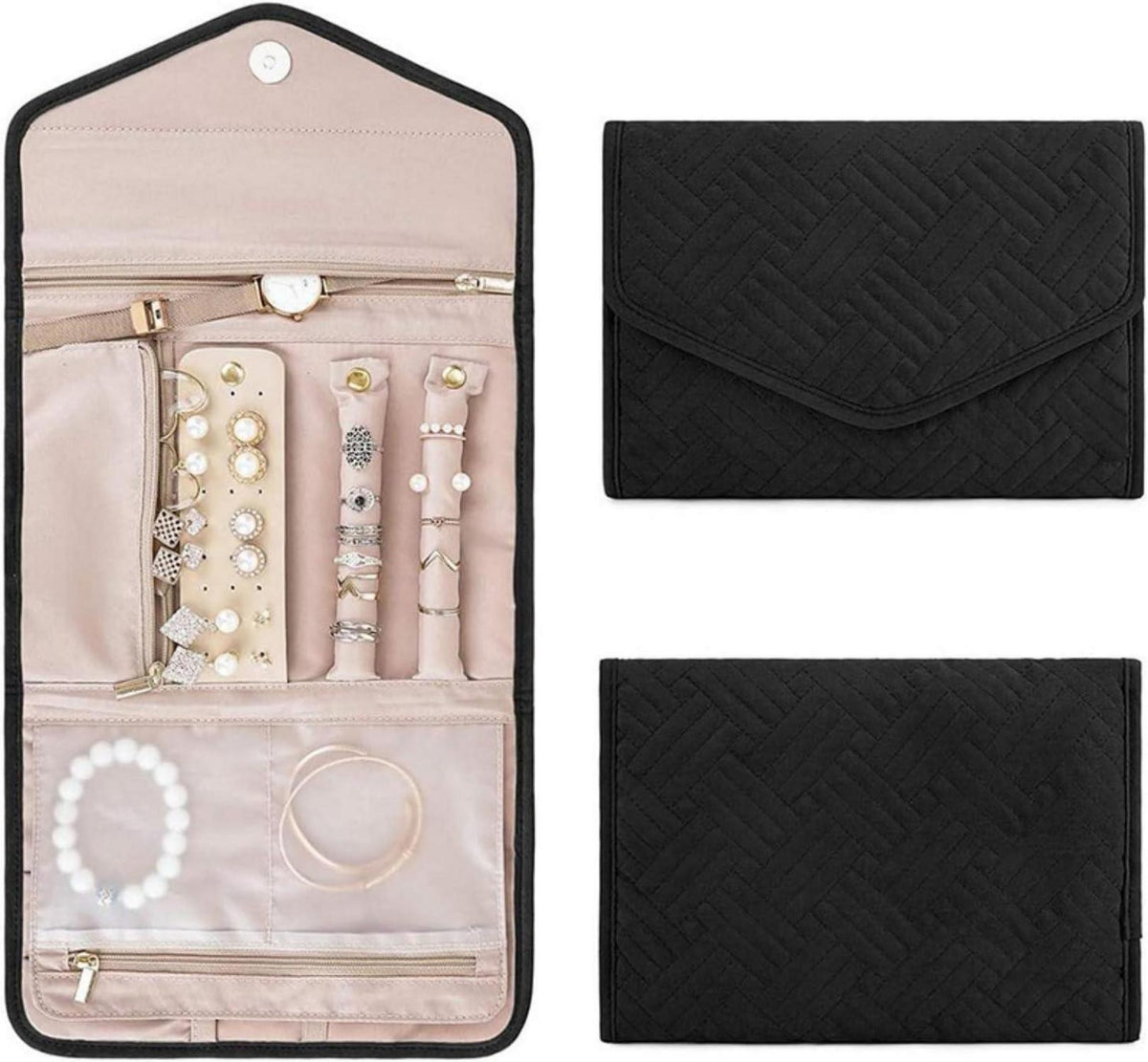 Schmuckroll Organizer Tasche für Reise Schmuckaufbewahrung