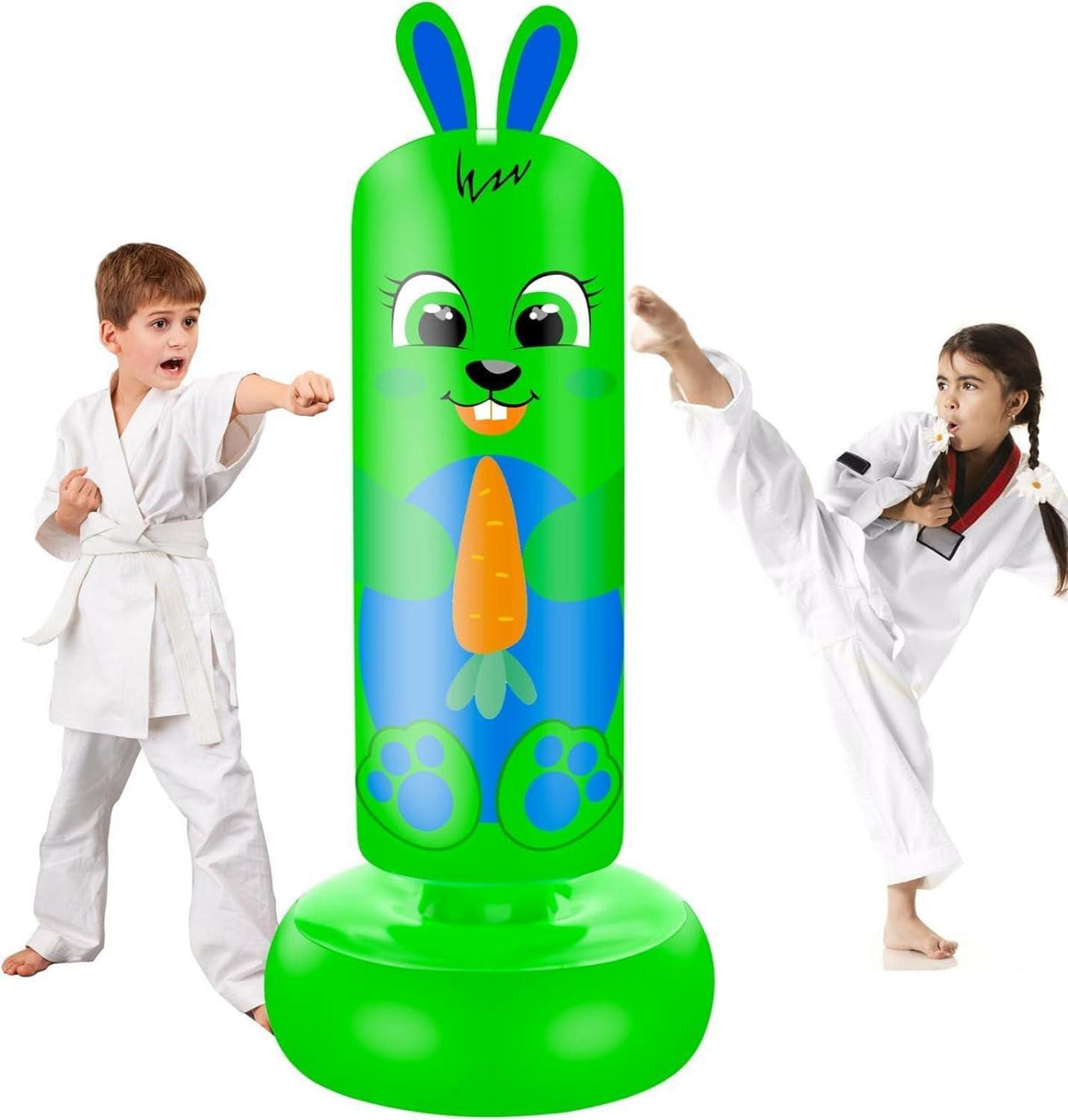 Aufblasbarer Kaninchen Boxsack für Kinder, 168cm Grün
