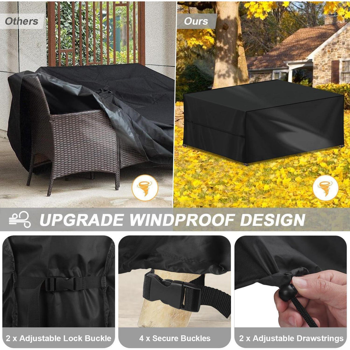Gartenmöbel Abdeckhaube 220x100cm Wasserdicht 420D Oxford Stoff