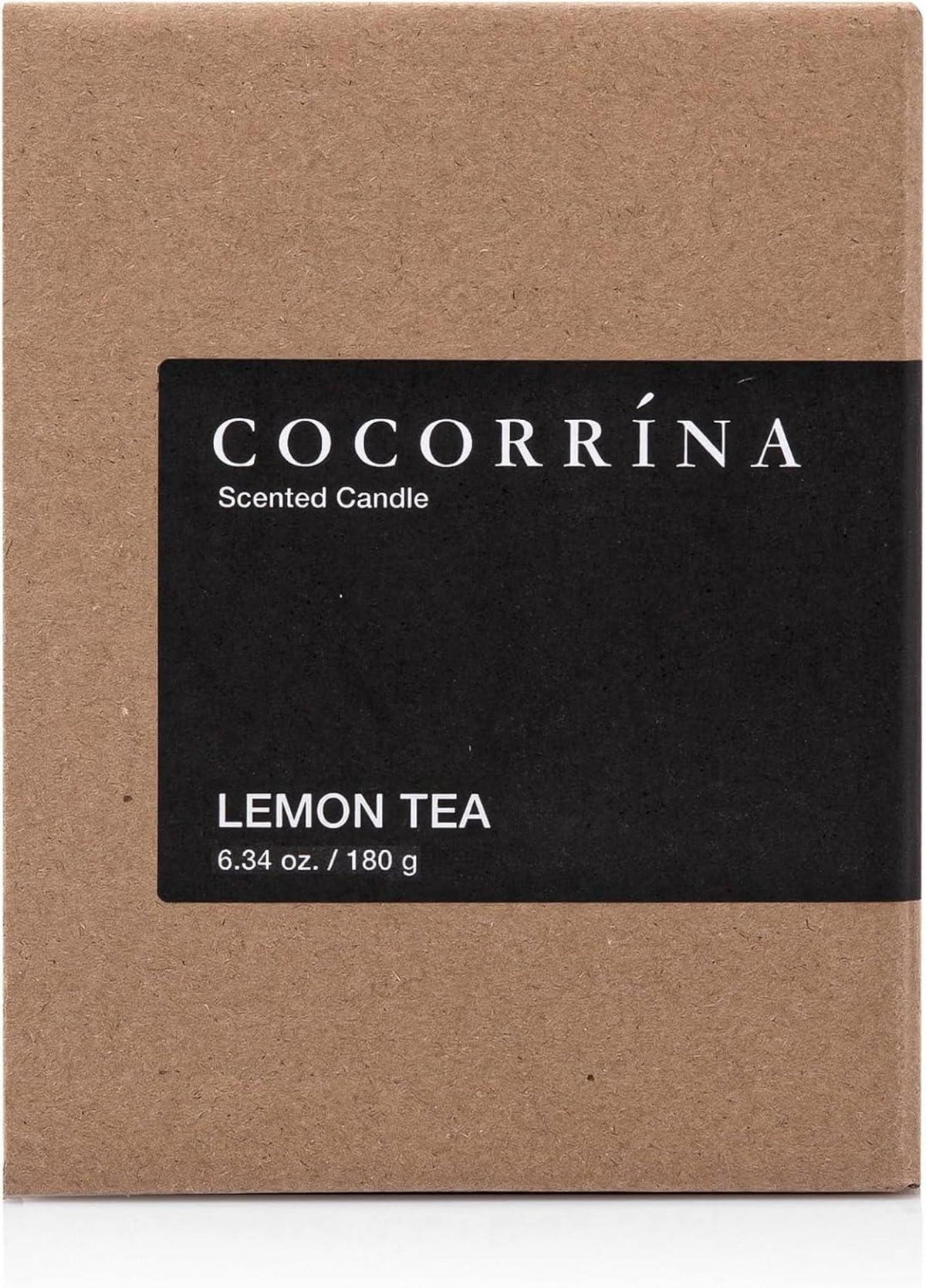 Cocorrína Zitrone Tee Duftkerze im Glas 180g - Sojawachs, bis zu 40 Stunden Brenndauer