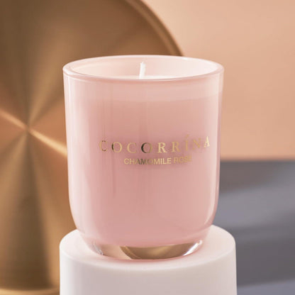 Duftkerze im Glas Kamille Rose 180g - Natürliches Sojawachs - Geschenk