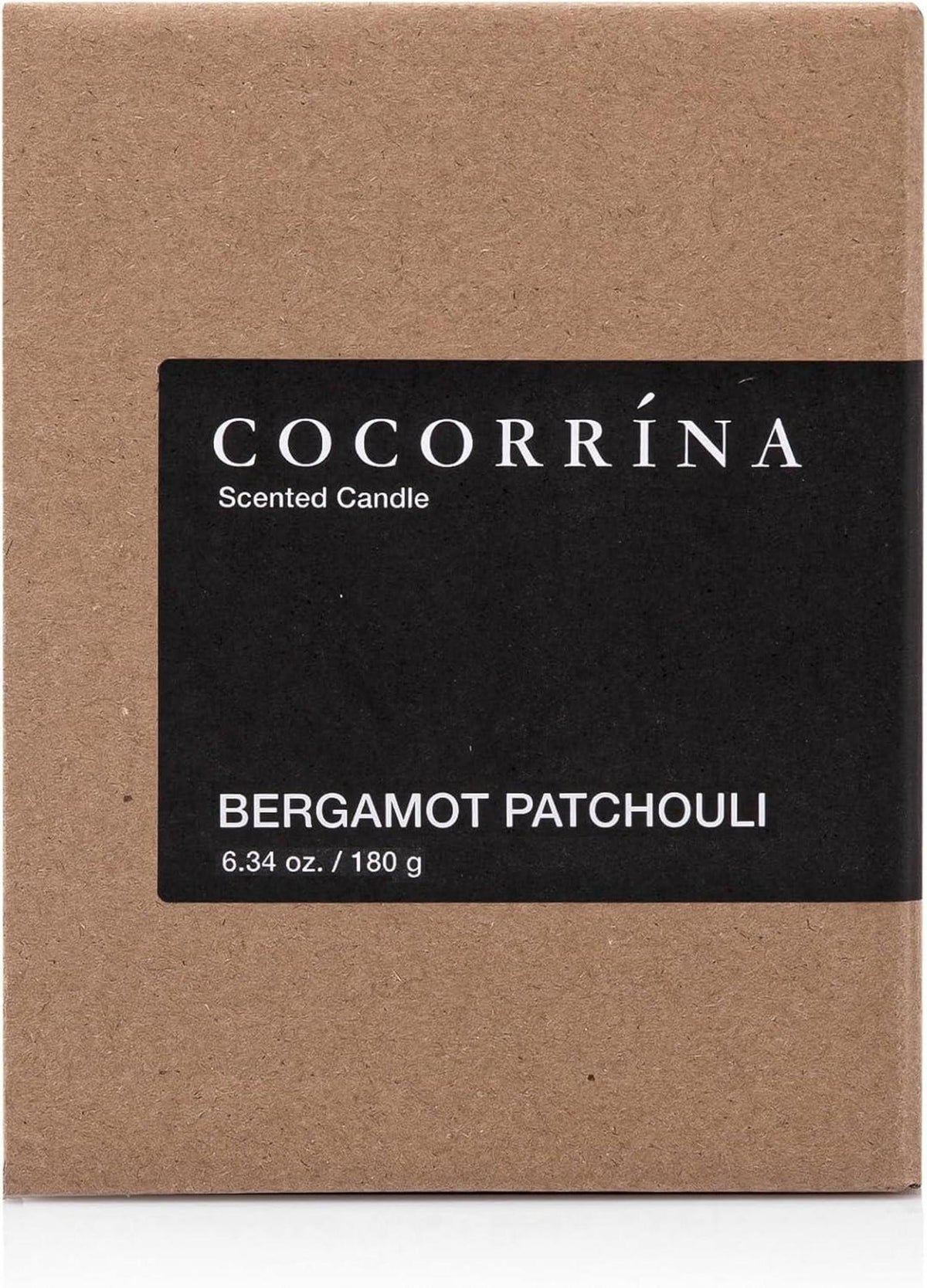 Duftkerze Bergamotte Patchouli im Glas - 180g, Sojawachs, bis zu 40 Std. Brenndauer