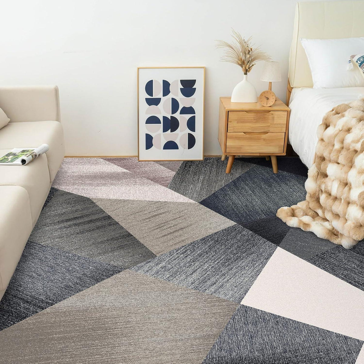 Modernes Geometrisches Teppich-Set Grün 200 x 300 cm