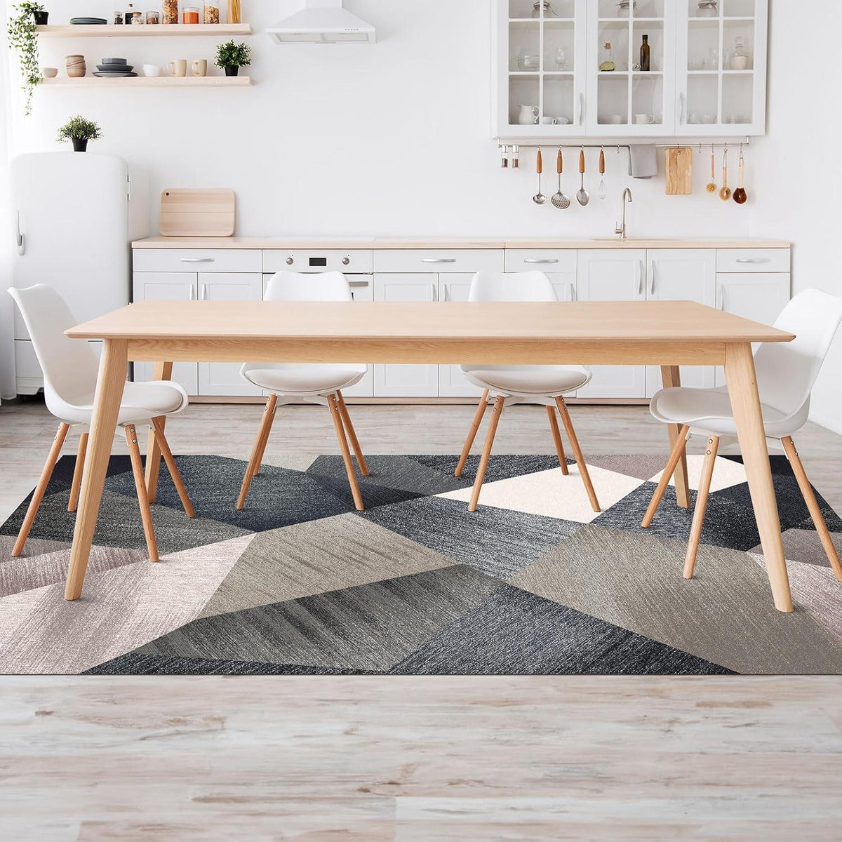 Moderner Wohnzimmer Teppich Waschbar Kurzflor rutschfest Esszimmer